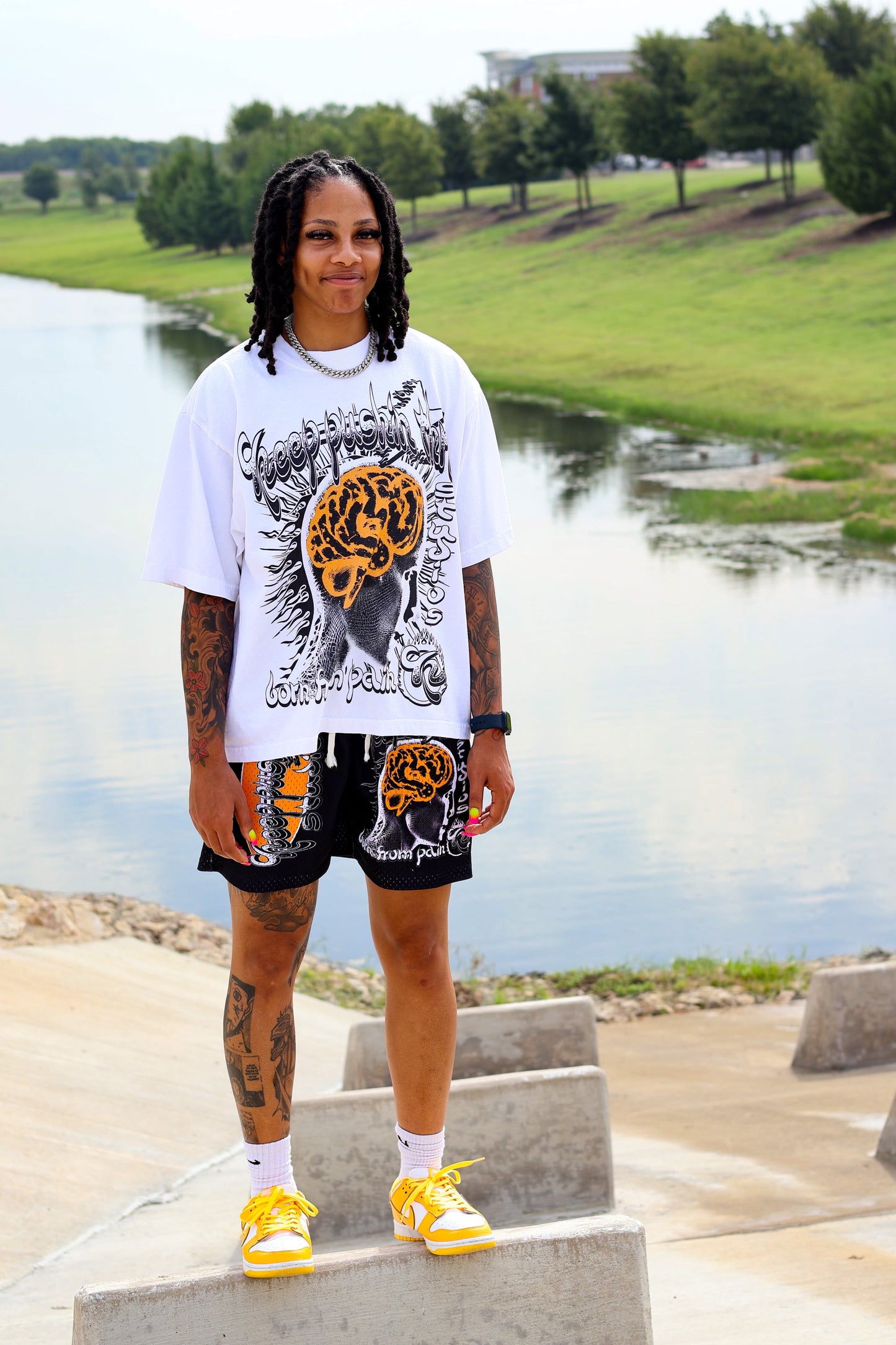 "BORN FROM PAIN" SHORTS